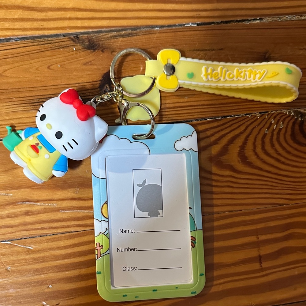 Hello Kitty & Cry Baby Yellow and Red Character Keychain ID Holder